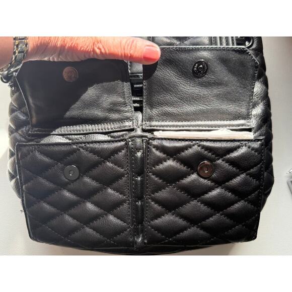 Rebecca Minkoff Love Quilted Backpack Black with adjustable chain/leather straps main image 9